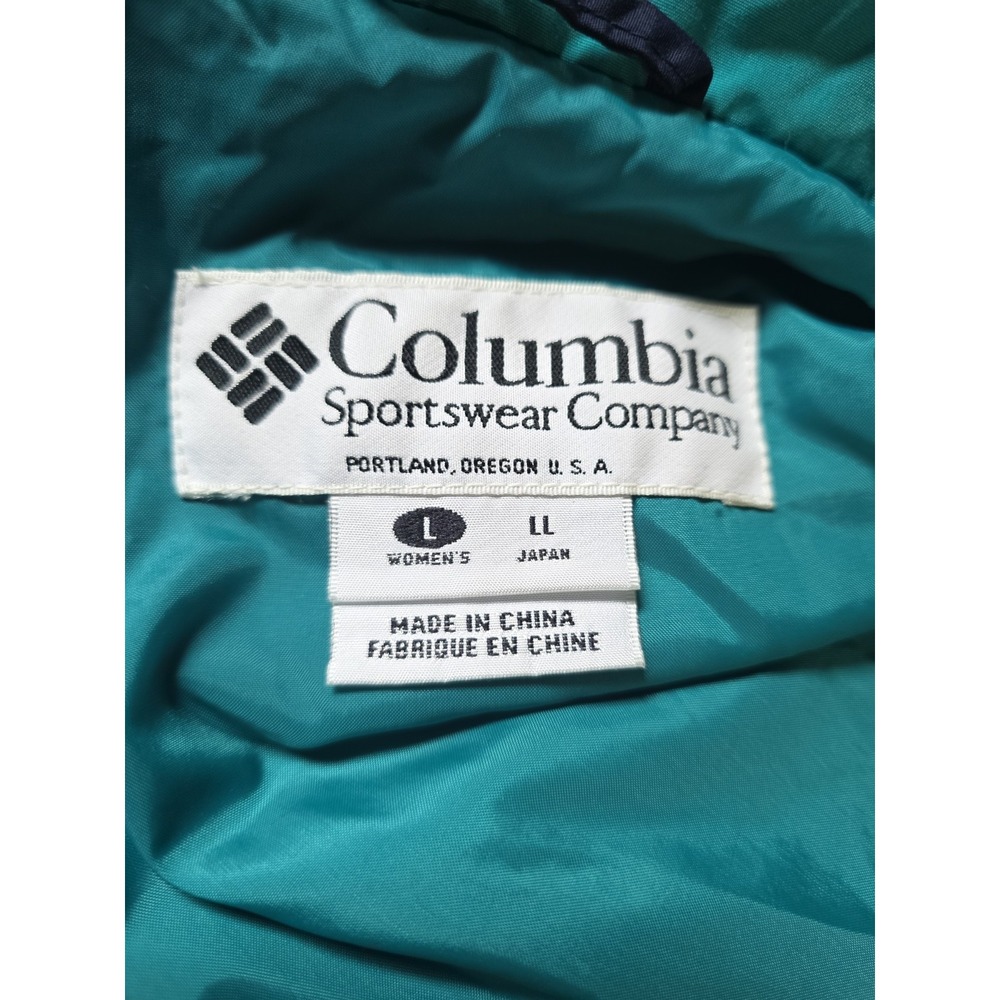 Columbia Womens Large Gizzmo 3 in 1 Blue Nylon Parka Ski Snow Winter Coat Layer - Picture 5 of 11